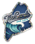 Two Sands One Love™ Glitter Maine Sticker