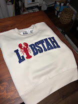 Lobstah Appliqué Women's Cropped Crewneck