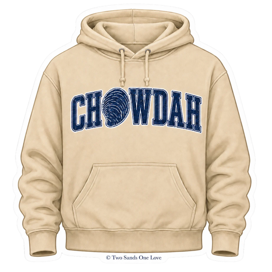 Two Sands One Love Chowdah Hoodie Sticker