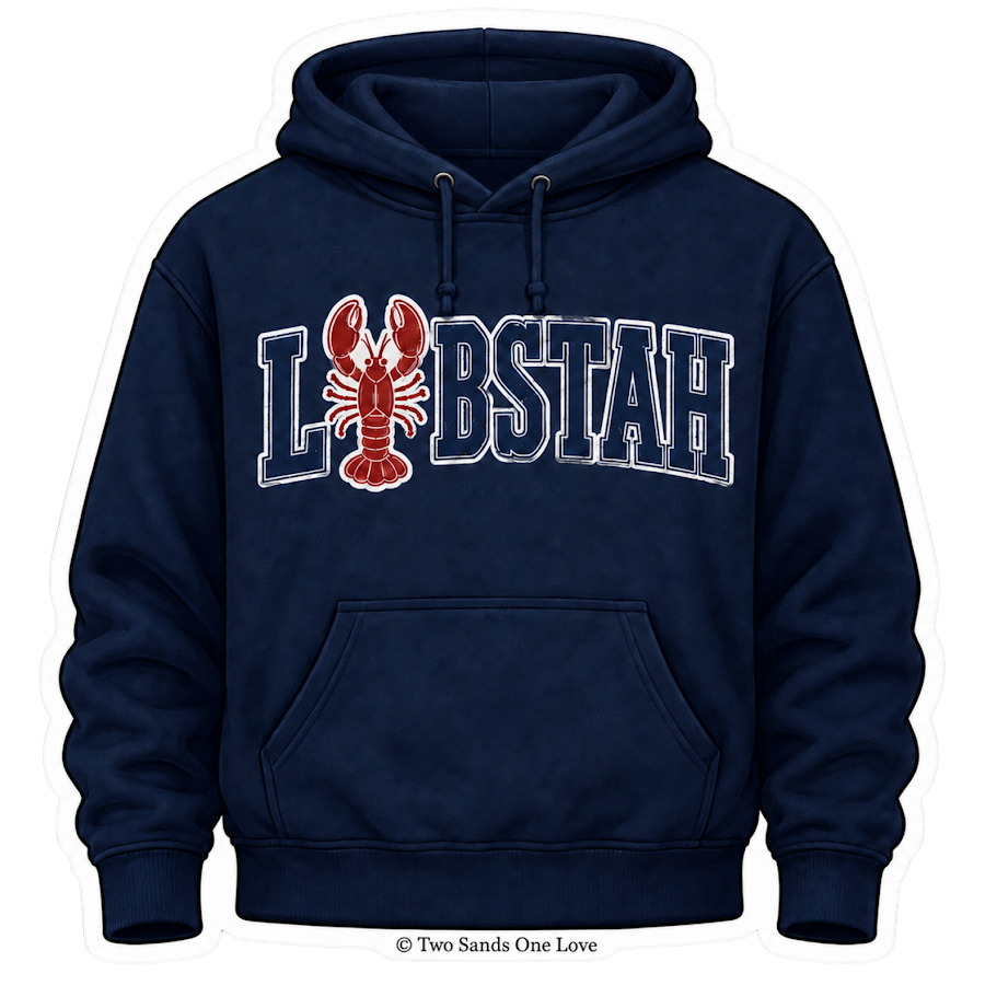 Two Sands One Love Lobstah Hoodie Sticker