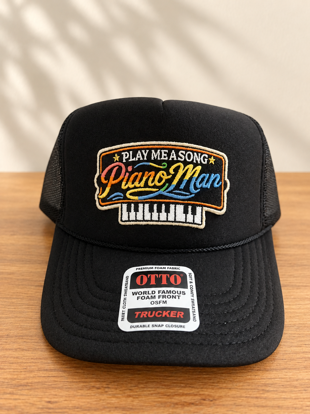 Play Me a Song Piano Man Trucker Hat